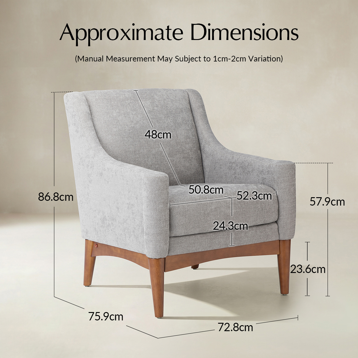 Dietmar Mid Century Armchair Vintage Style and Comfortable Design