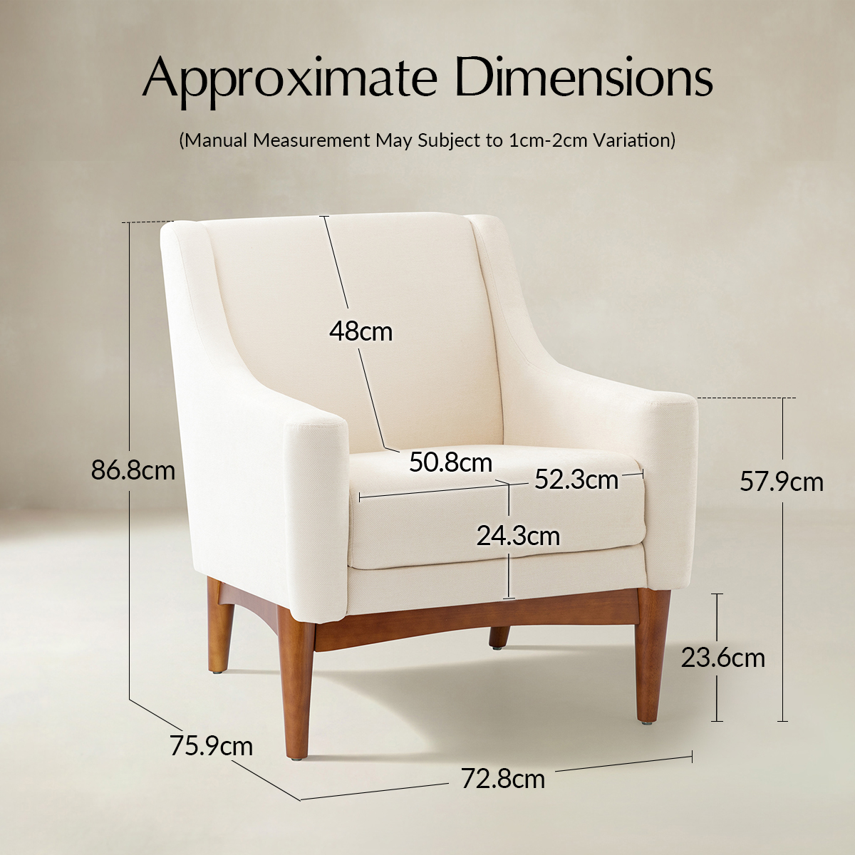 Dietmar Mid Century Armchair Vintage Style and Comfortable Design