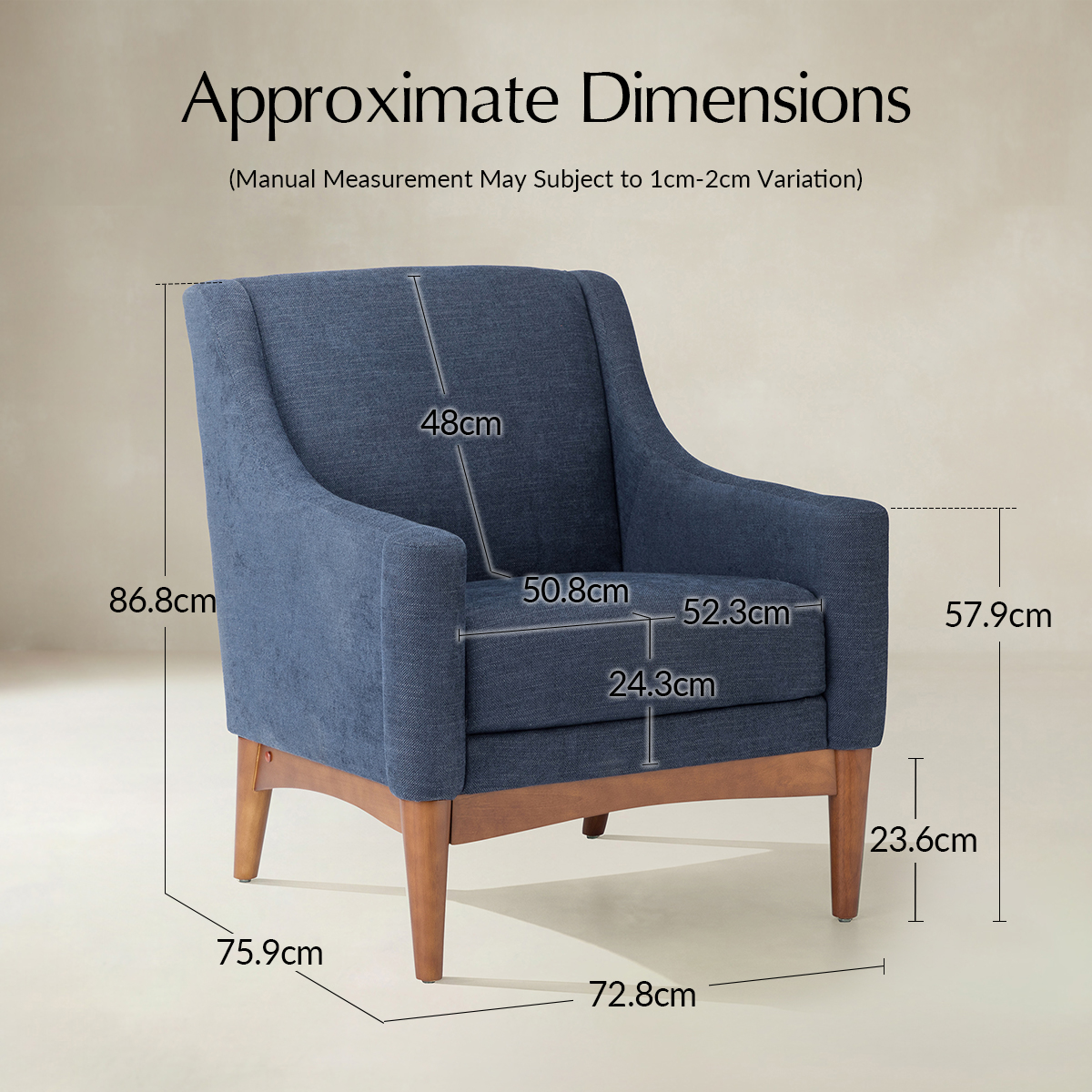 Dietmar Mid Century Armchair Vintage Style and Comfortable Design