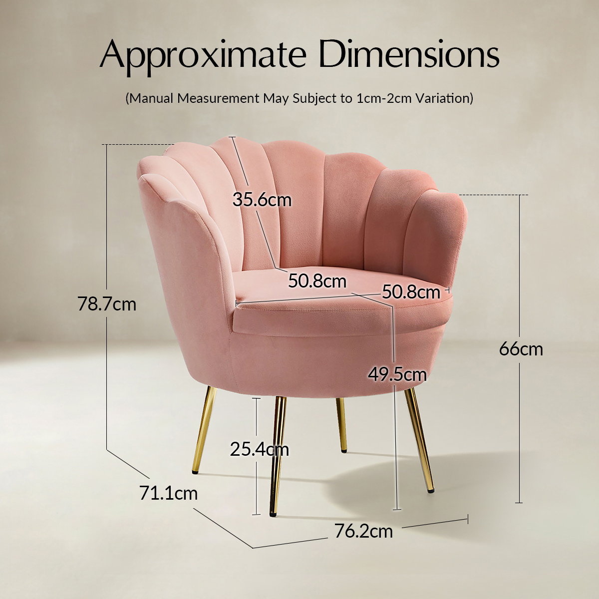 Evelia Velvet Scalloped Barrel Chair with Shell Shaped Back