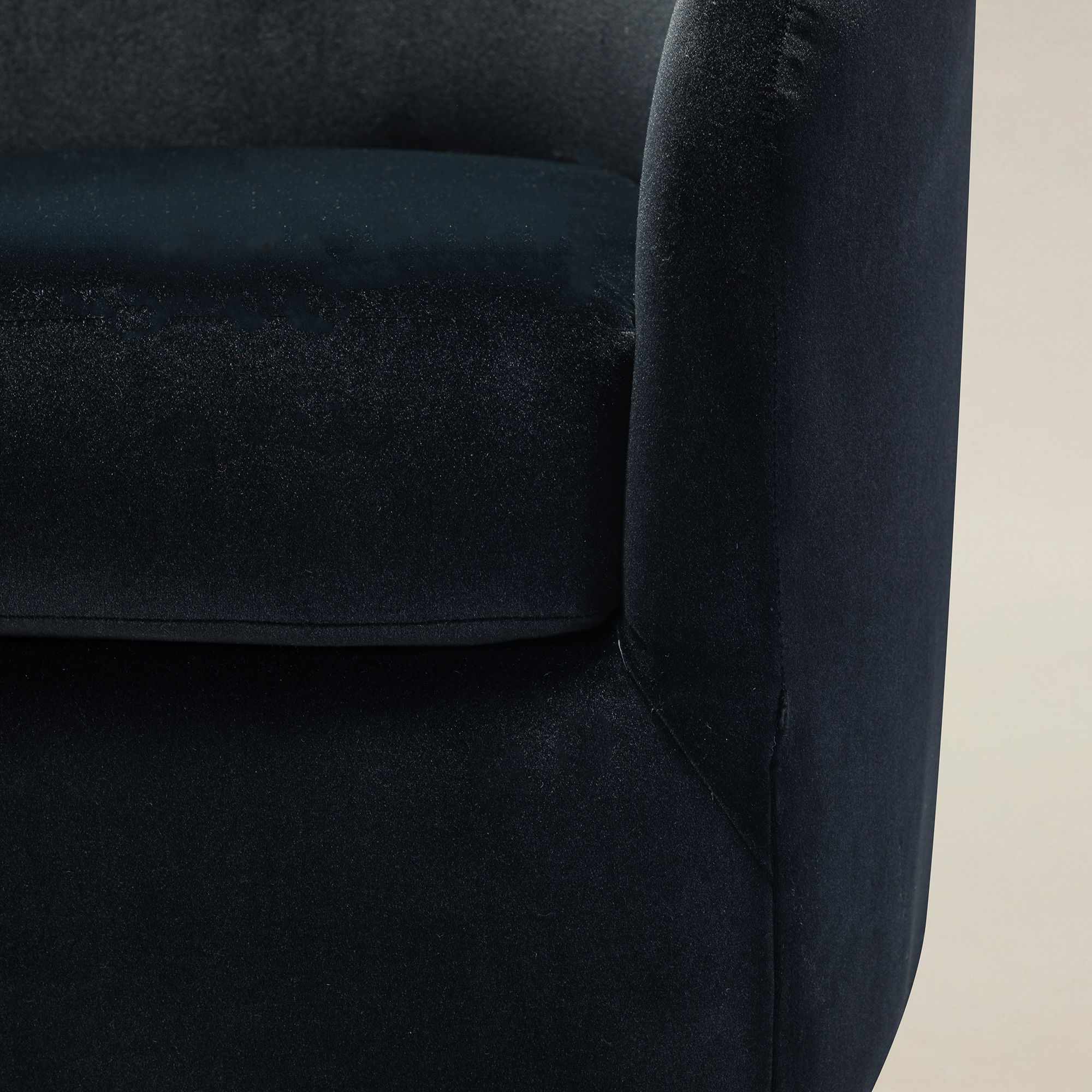 Emanuela Velvet Swivel Barrel Armchair