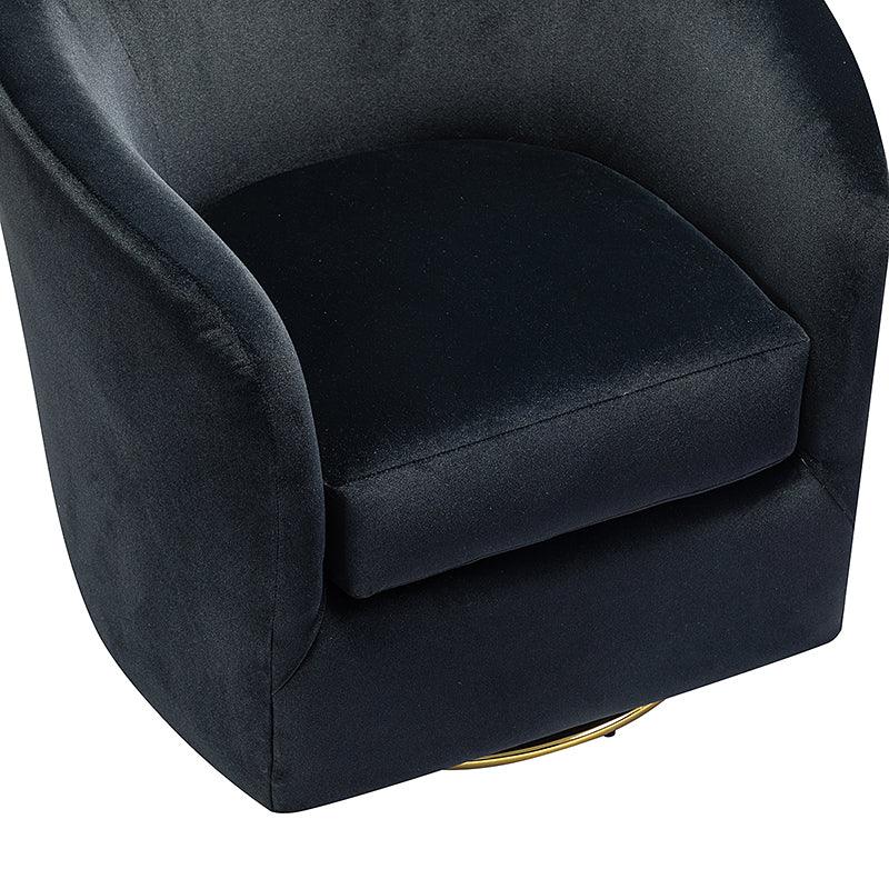 Emanuela Velvet Swivel Barrel Armchair - HULALA HOME
