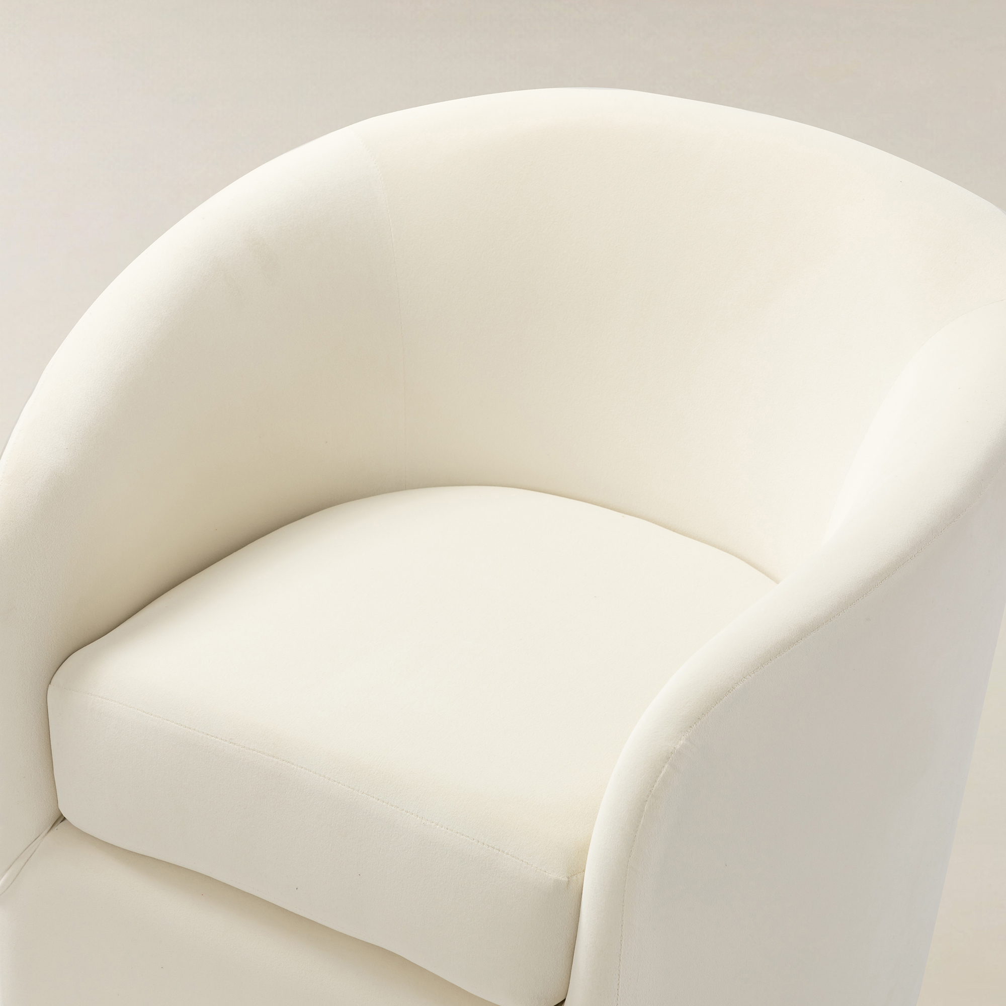 Emanuela Velvet Swivel Barrel Armchair