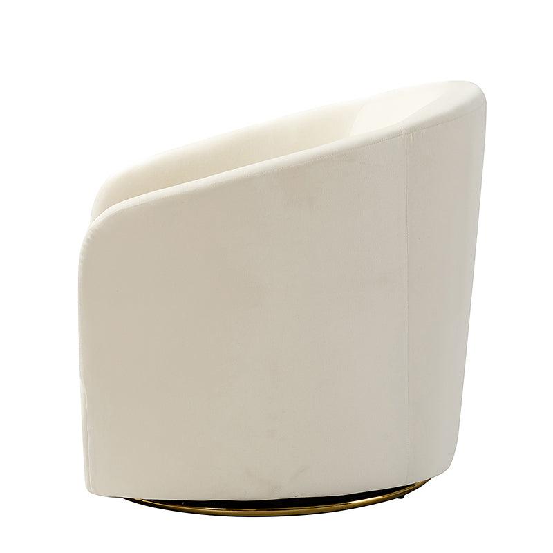 Emanuela Velvet Swivel Barrel Armchair - HULALA HOME