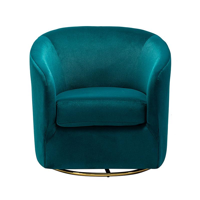Emanuela Velvet Swivel Barrel Armchair - HULALA HOME