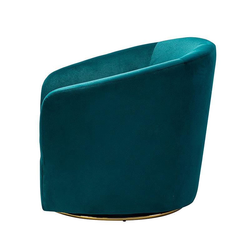 Emanuela Velvet Swivel Barrel Armchair - HULALA HOME