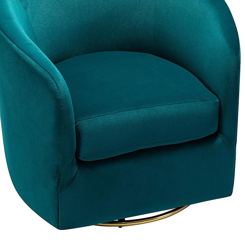 Emanuela Velvet Swivel Barrel Armchair - HULALA HOME