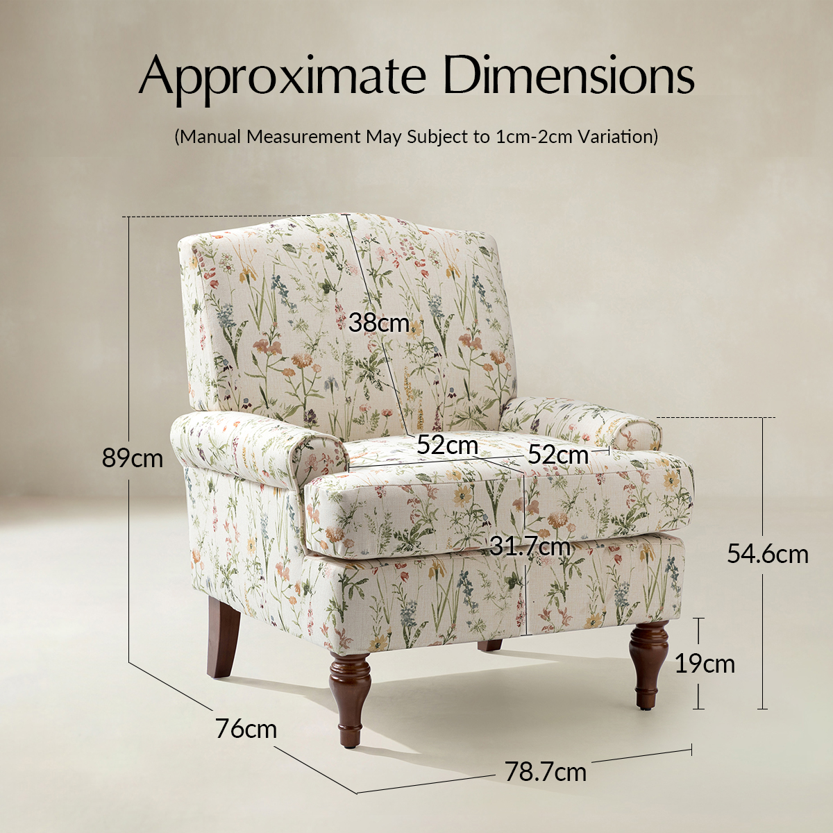 Dominik Patterned Upholstered Armchair