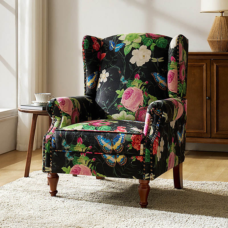 Felix Wingback Armchair with Sturdy Spindle Legs