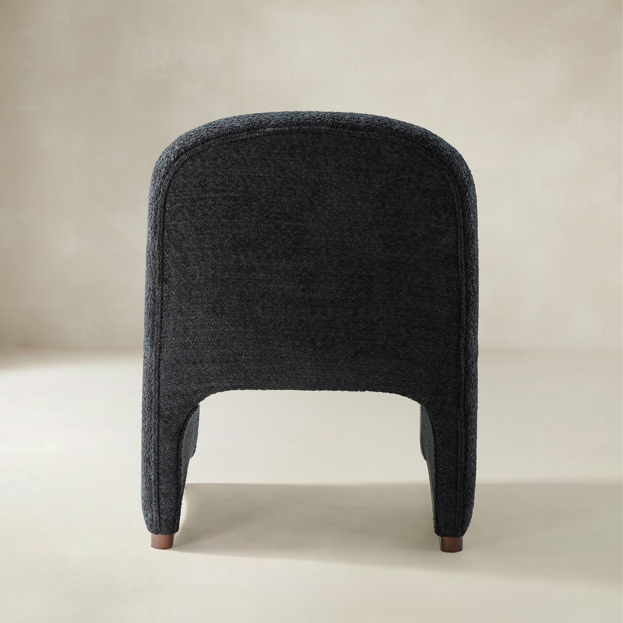 Ludwig Modern Accent Boucle Side Chair with Walnut Legs