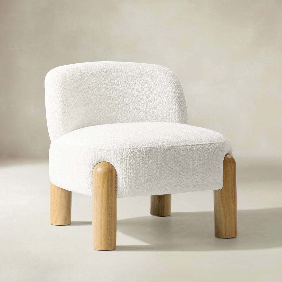 Tess Upholstered Accent Chair with Solid Wood Legs