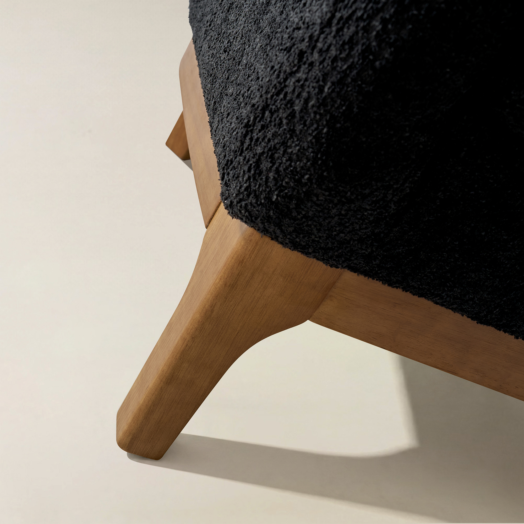 August Boucle Modern Barrel Design Armchair