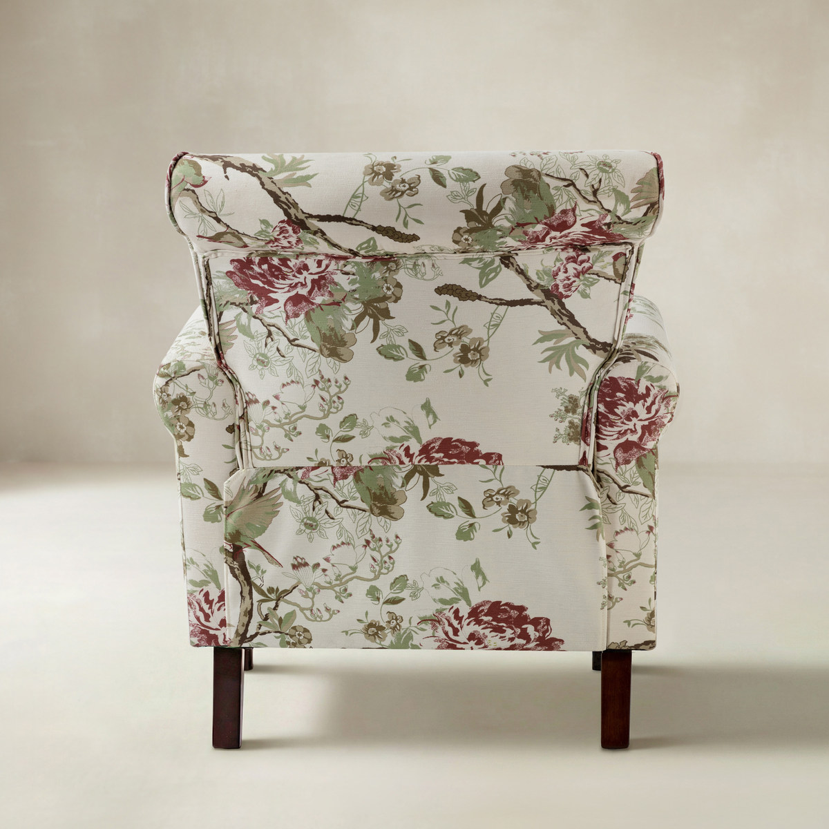 Artemisa Modern Floral Pattern Upholstered Wingback Armchair