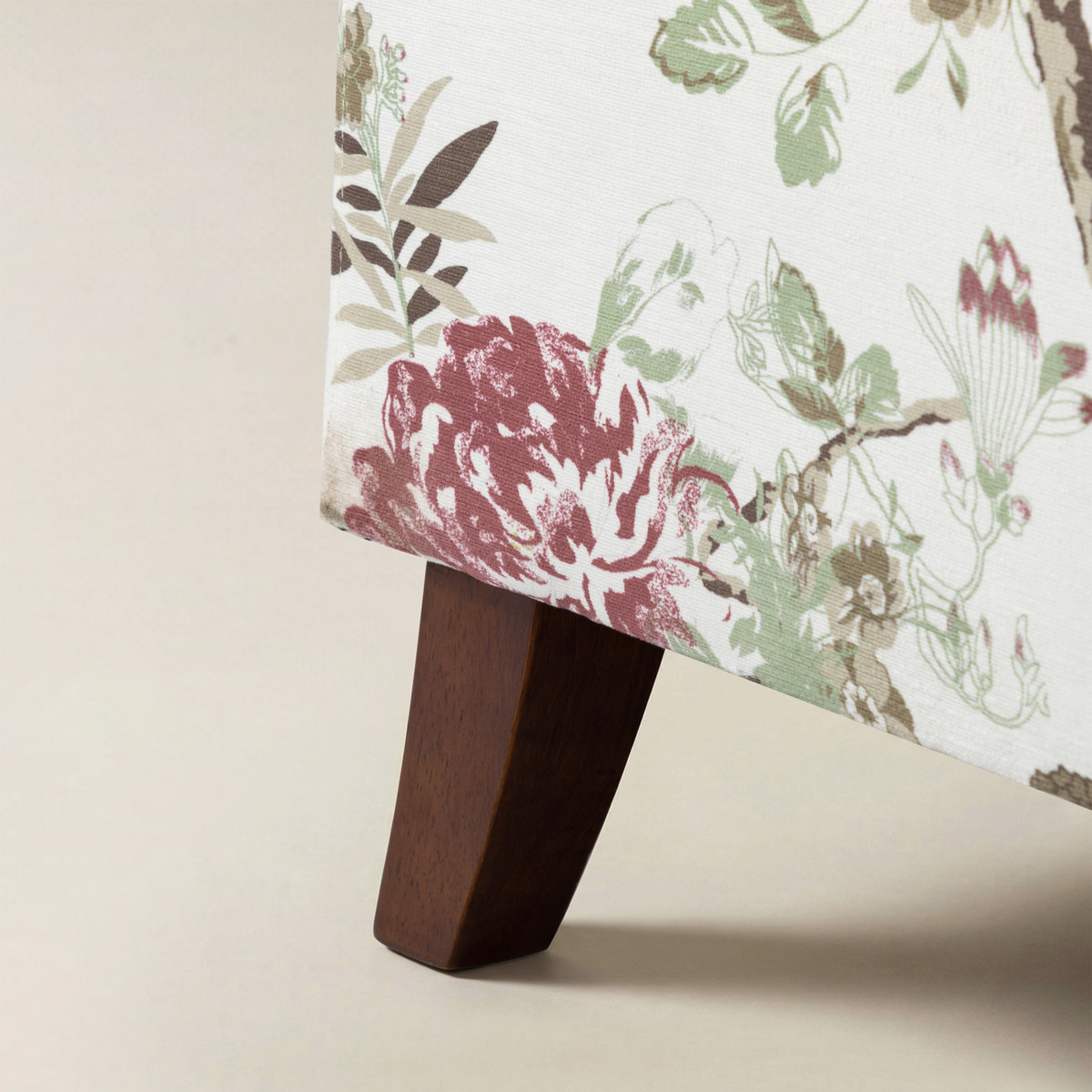 Artemisa Modern Floral Pattern Upholstered Wingback Armchair