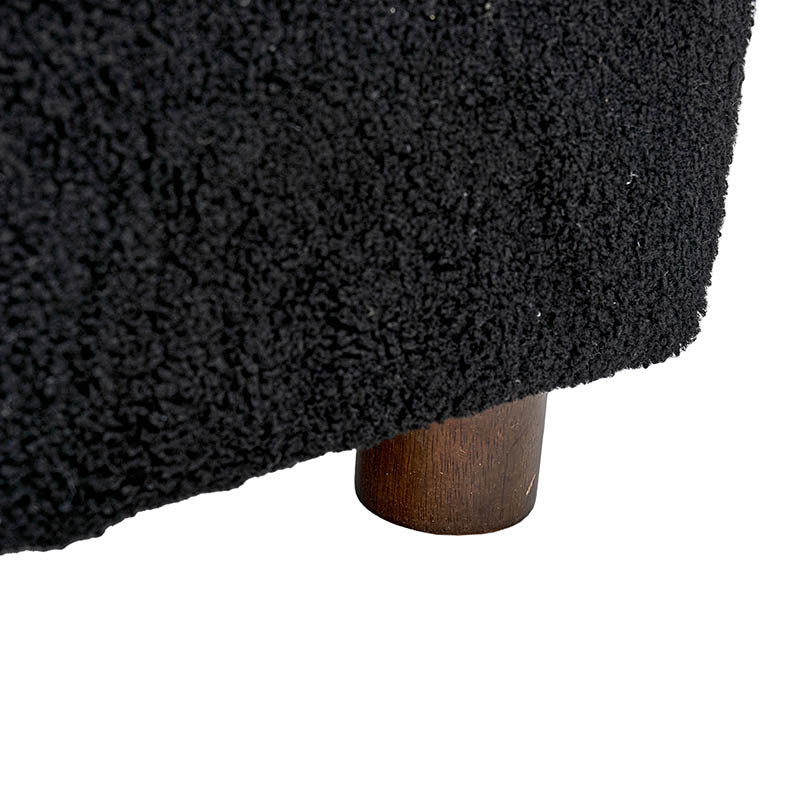 Heinrich Boucle Upholstered Armchair with Solid Wood Legs