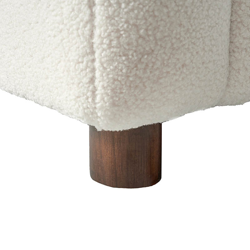 Heinrich Boucle Upholstered Armchair with Solid Wood Legs