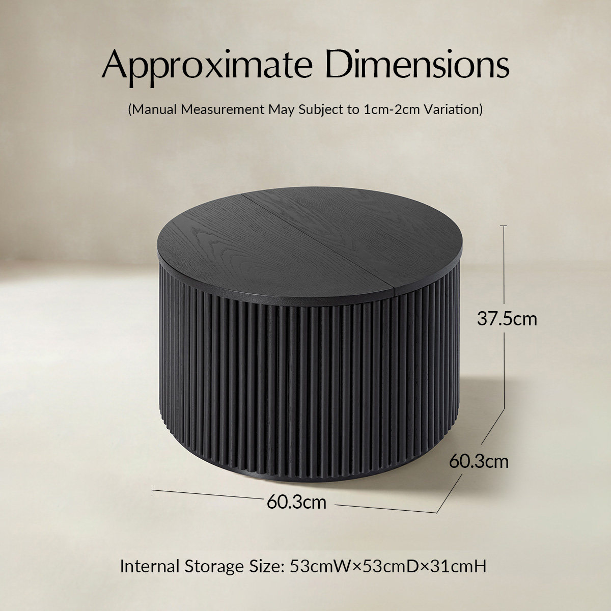 Rold Modern Minimalist Coffee Table Set with Storage – Multiple Sizes