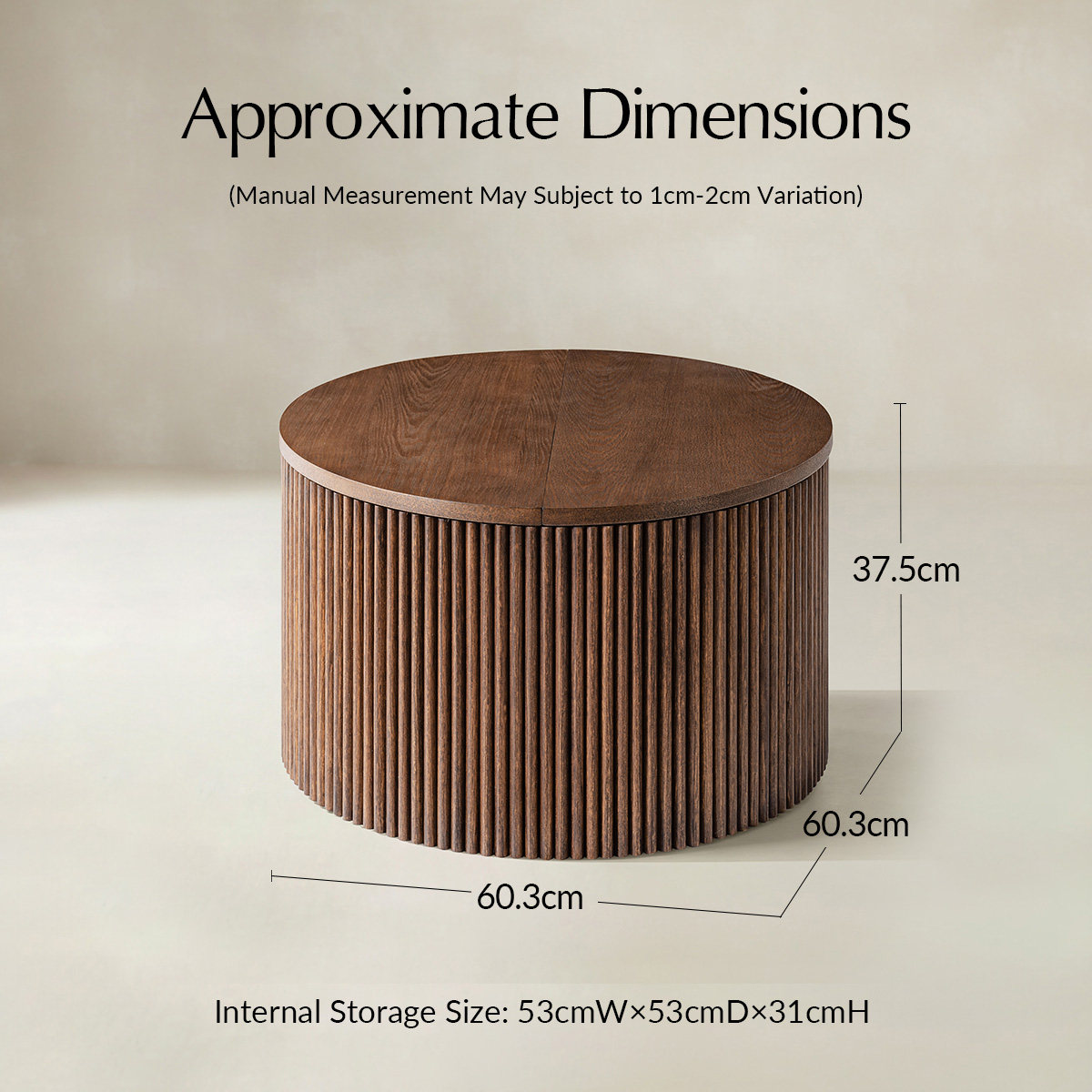 Rold Modern Minimalist Coffee Table Set with Storage – Multiple Sizes