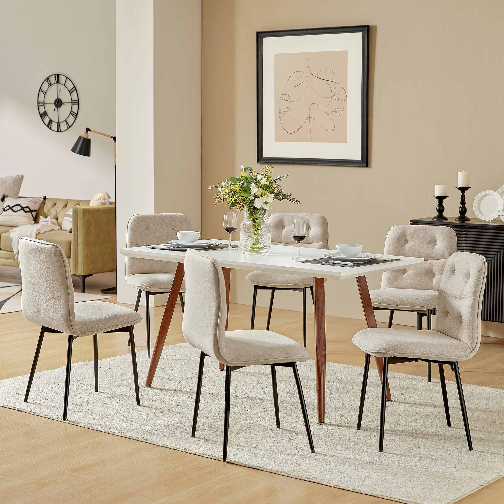 Annie Velvet Modern Dining Chair (Set of 2)