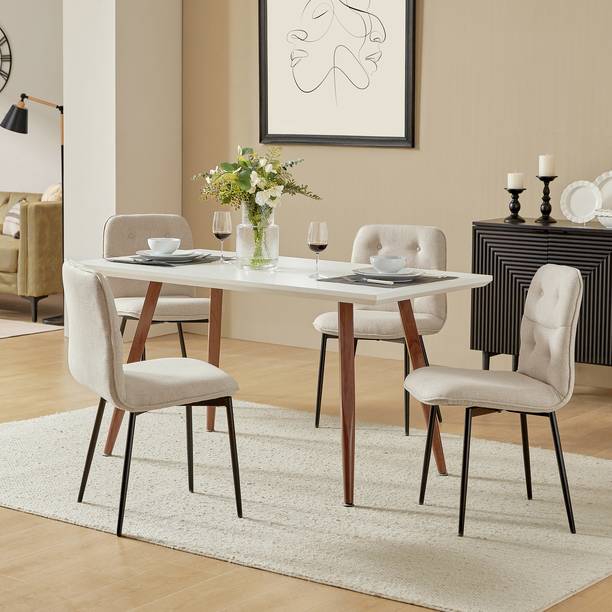 Annie Velvet Modern Dining Chair (Set of 2)