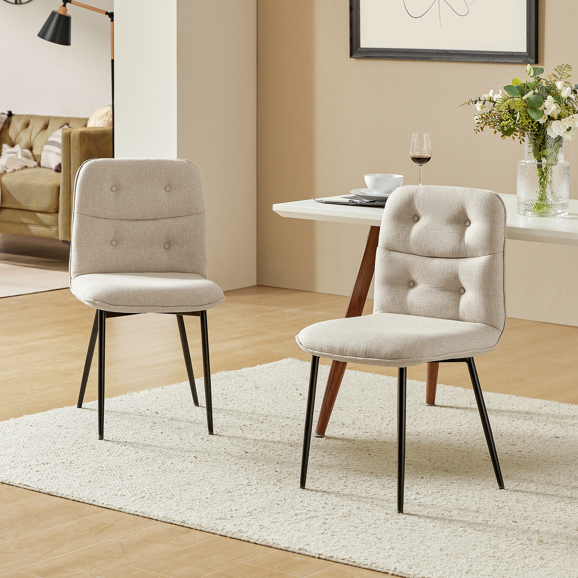 Annie Velvet Modern Dining Chair (Set of 2)