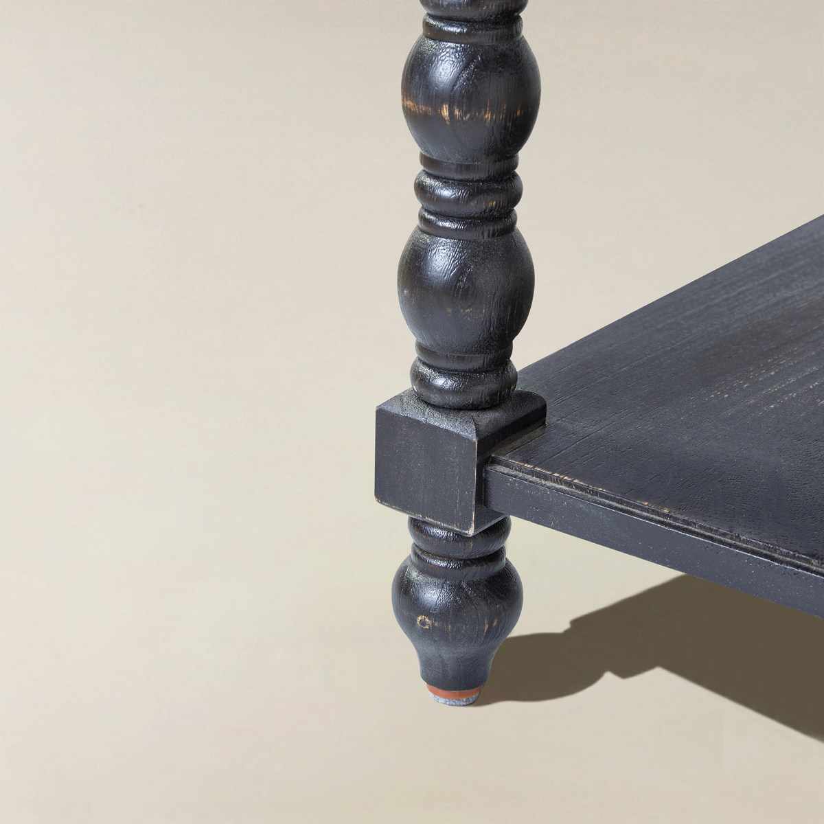 Ira Farmhouse Solid Wood End Table with Built-in Charging Outlets