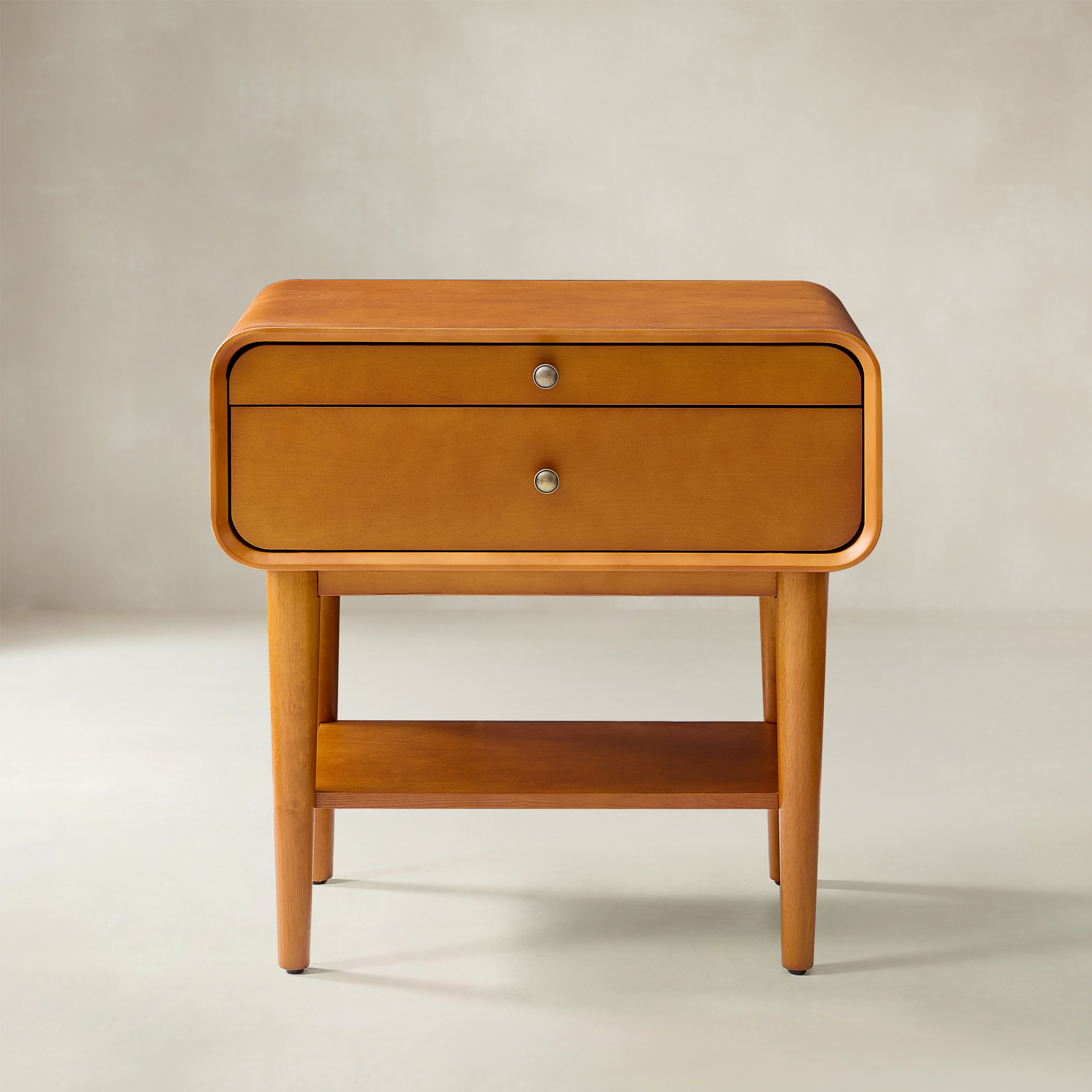 Rudol 2-Drawer End Table with Charging Station