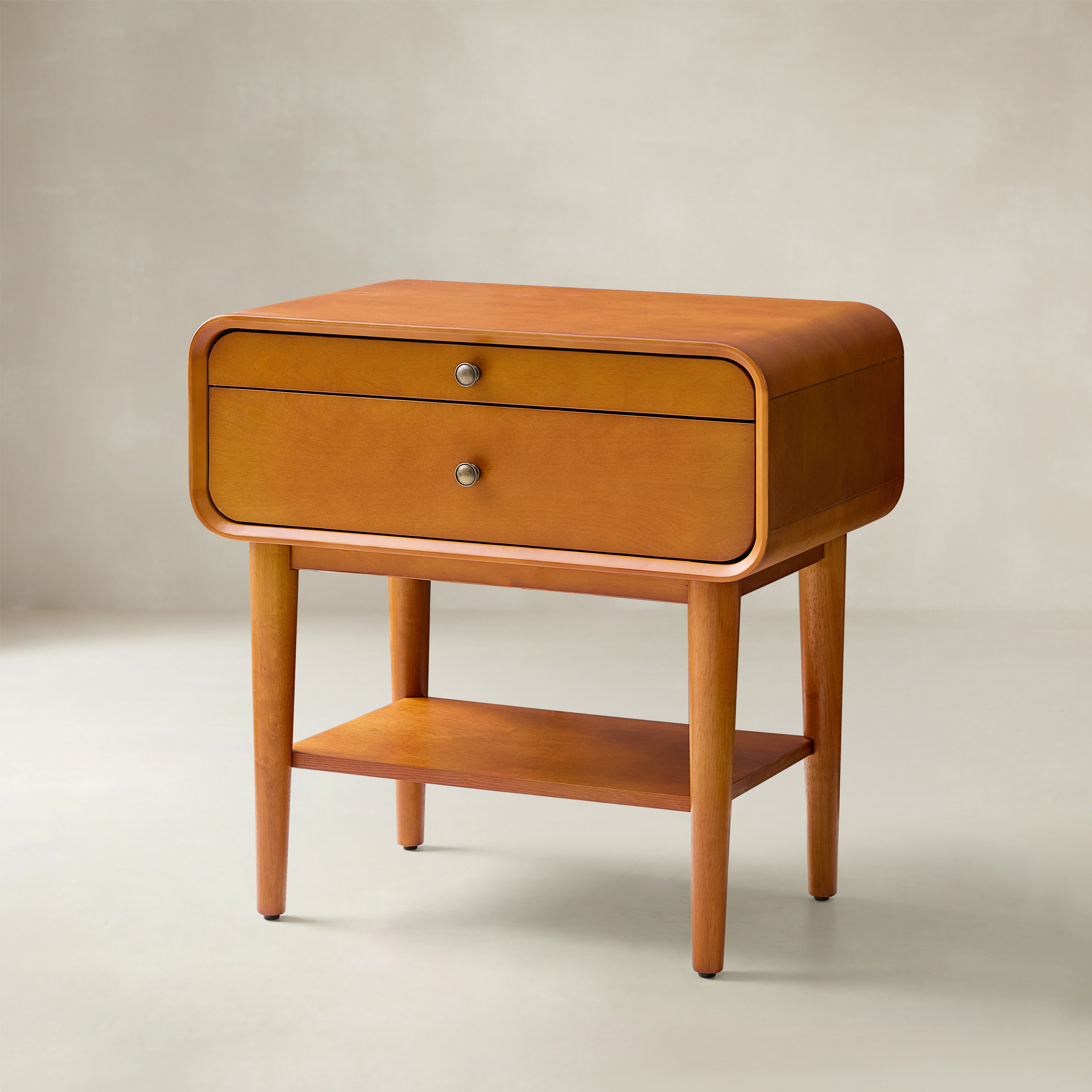 Rudol 2-Drawer End Table with Charging Station