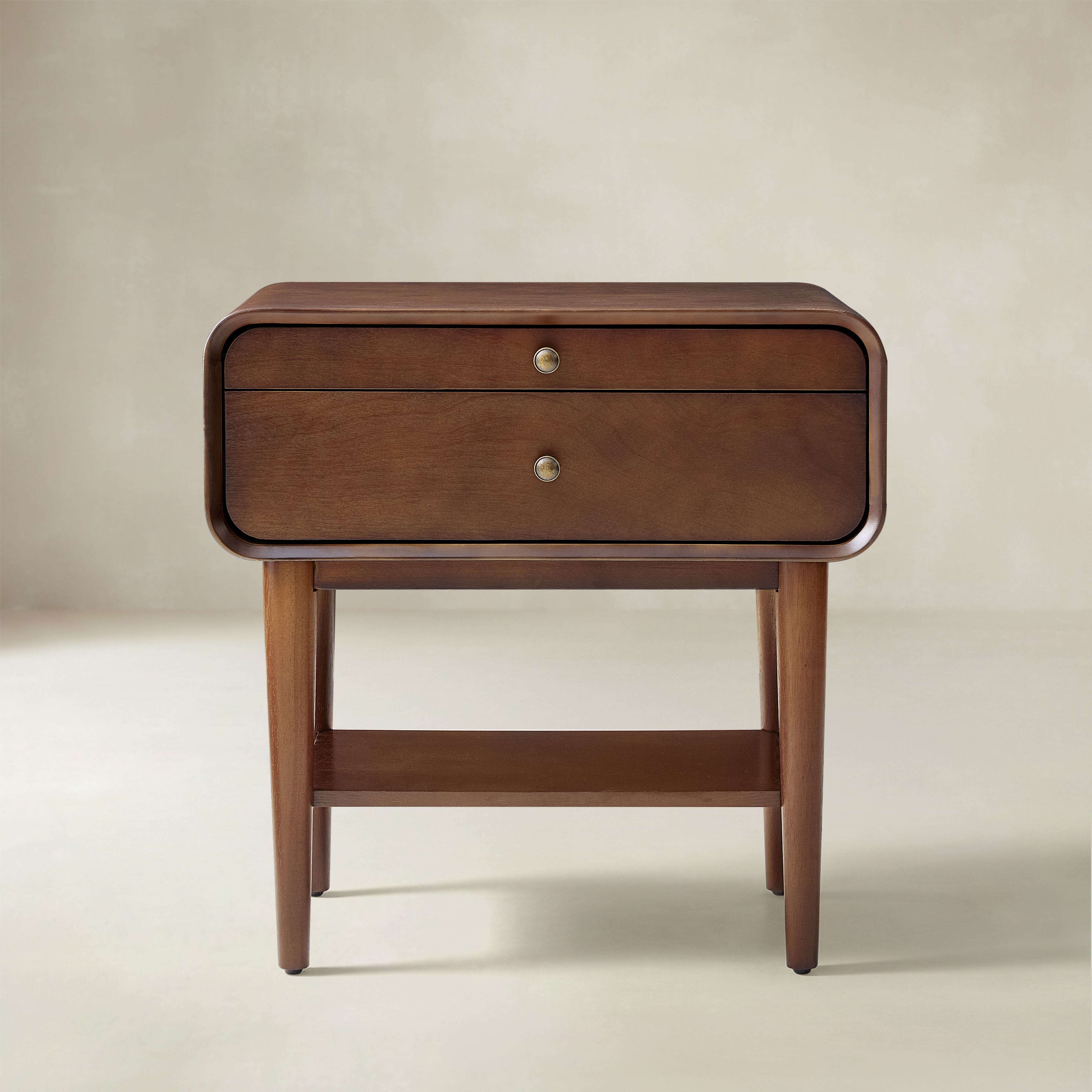 Rudol 2-Drawer End Table with Charging Station