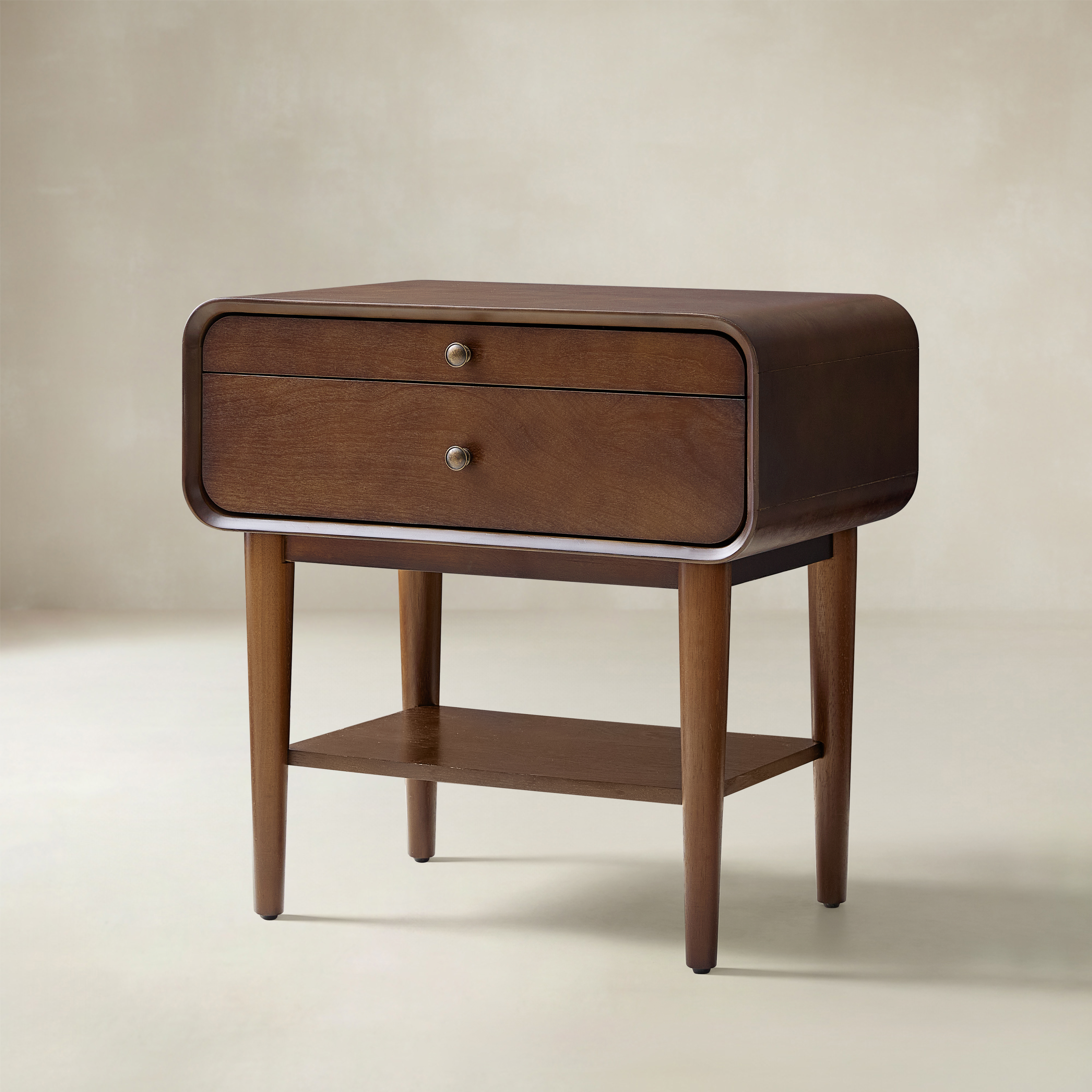 Rudol 2-Drawer End Table with Charging Station