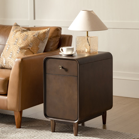 Damian 66.5cm Tall 1-Drawer End Table