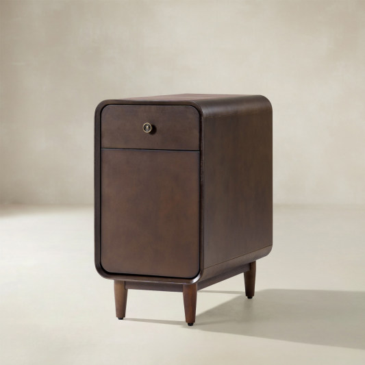 Damian 66.5cm Tall 1-Drawer End Table