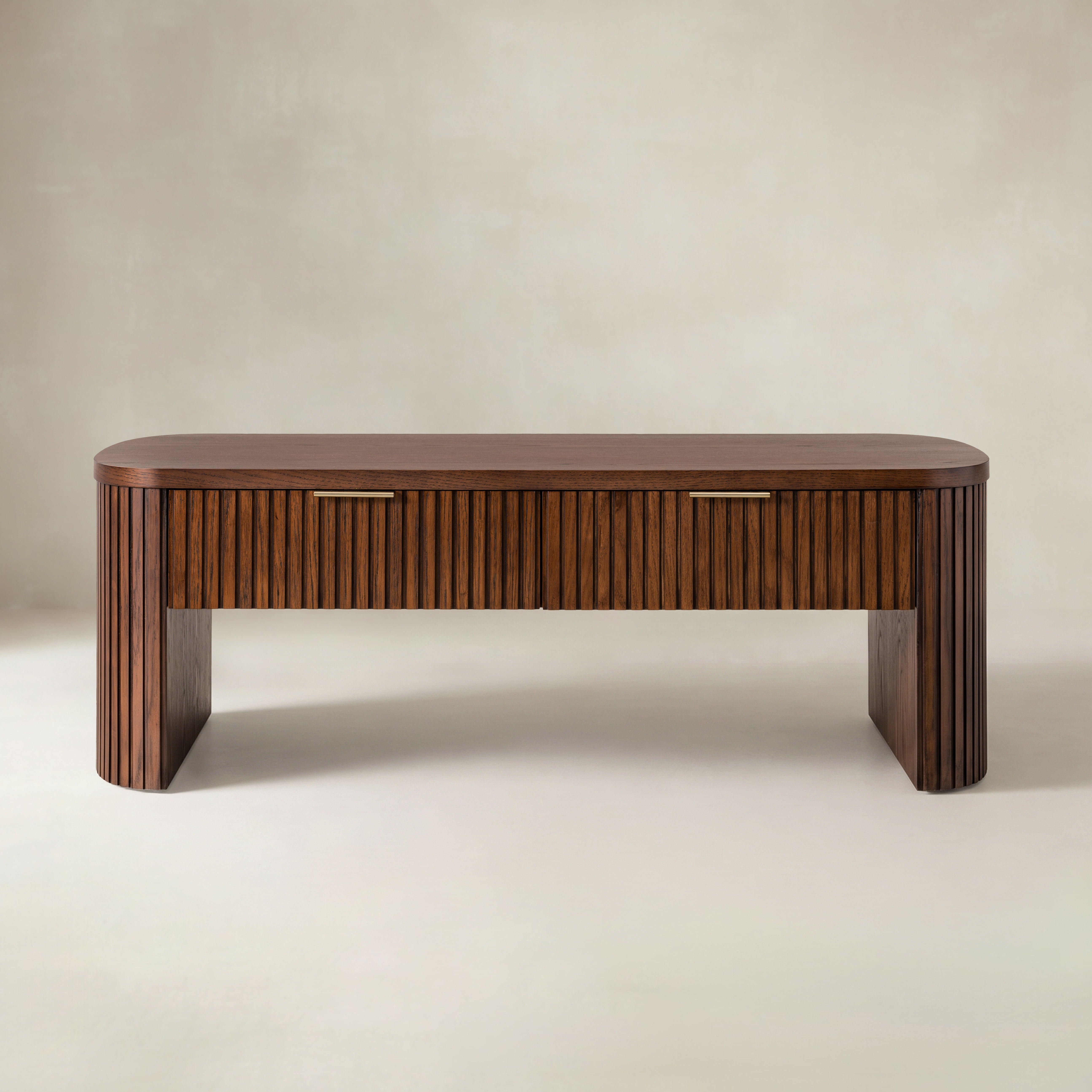 Filipo Modern Fluted Coffee Table with Drawers
