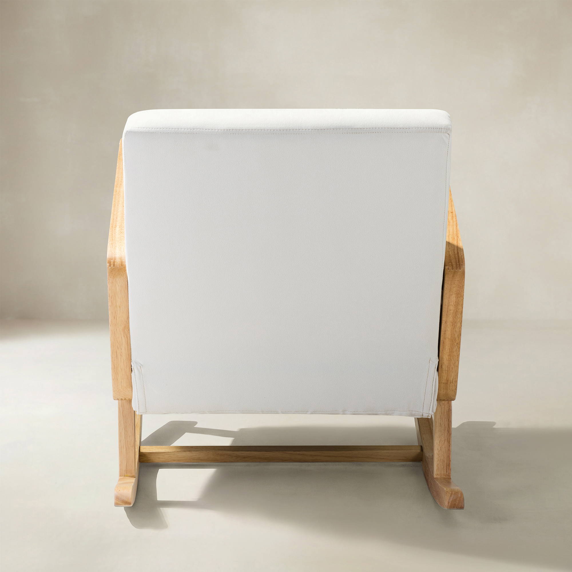 Yamat Velvet Rocking Armchair with Cane Arms