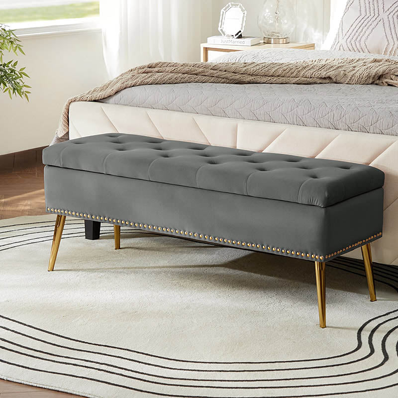 Lenore Upholstered Storage Bench - HULALA HOME