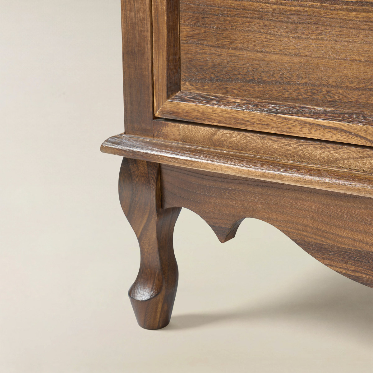 Galatea French Country Bedside Table with 2 Drawers & Charging Station