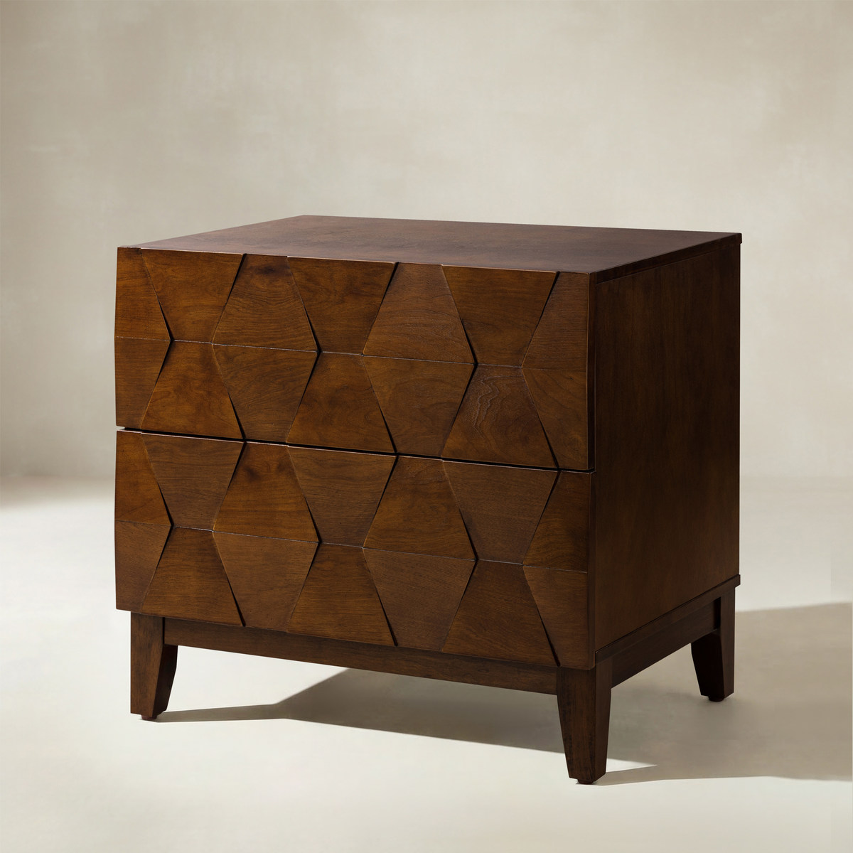Kamu 2 - Drawer Bedside Table with Built-In Outlets