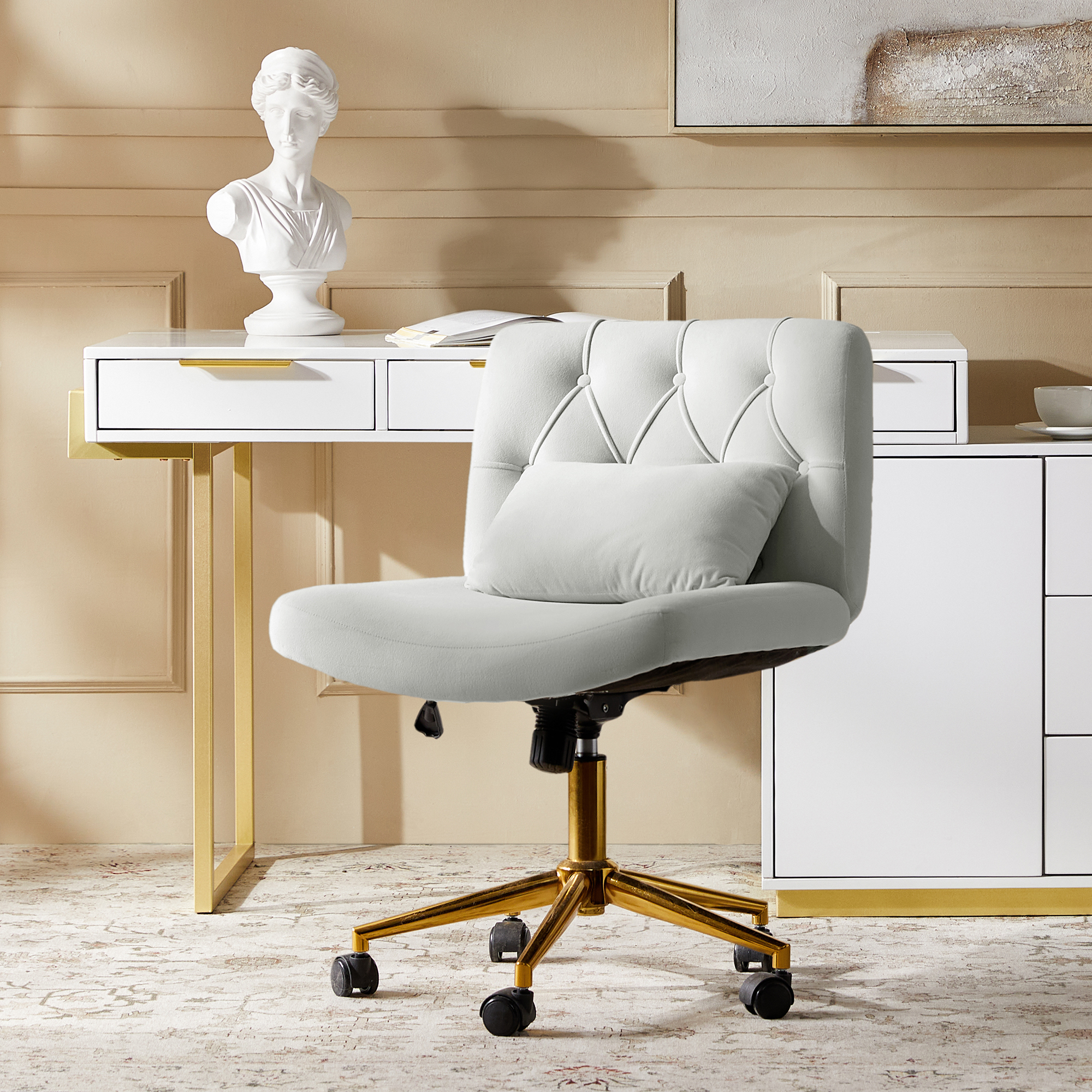 Norm Modern Flannel Adjustable Office Chair