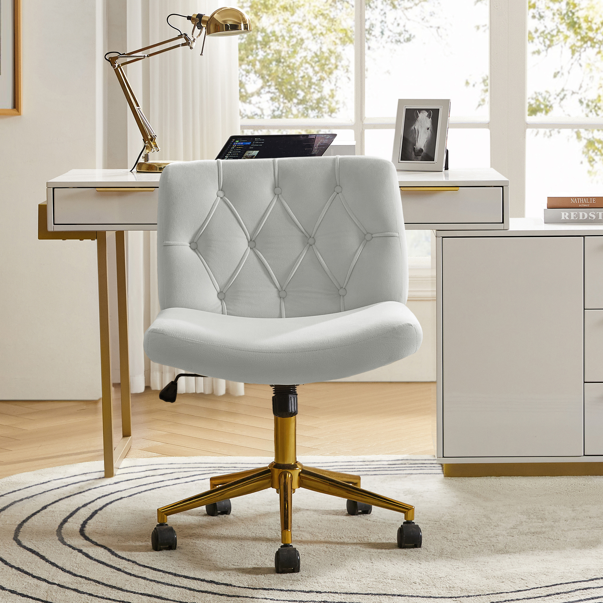 Norm Modern Flannel Adjustable Office Chair