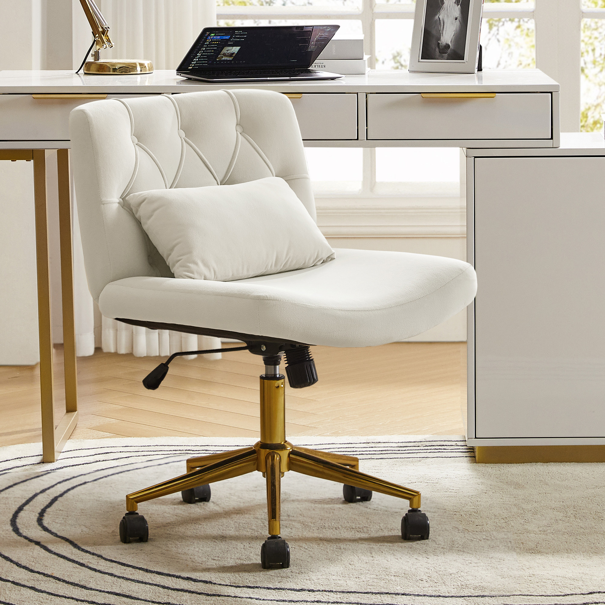 Norm Modern Flannel Adjustable Office Chair