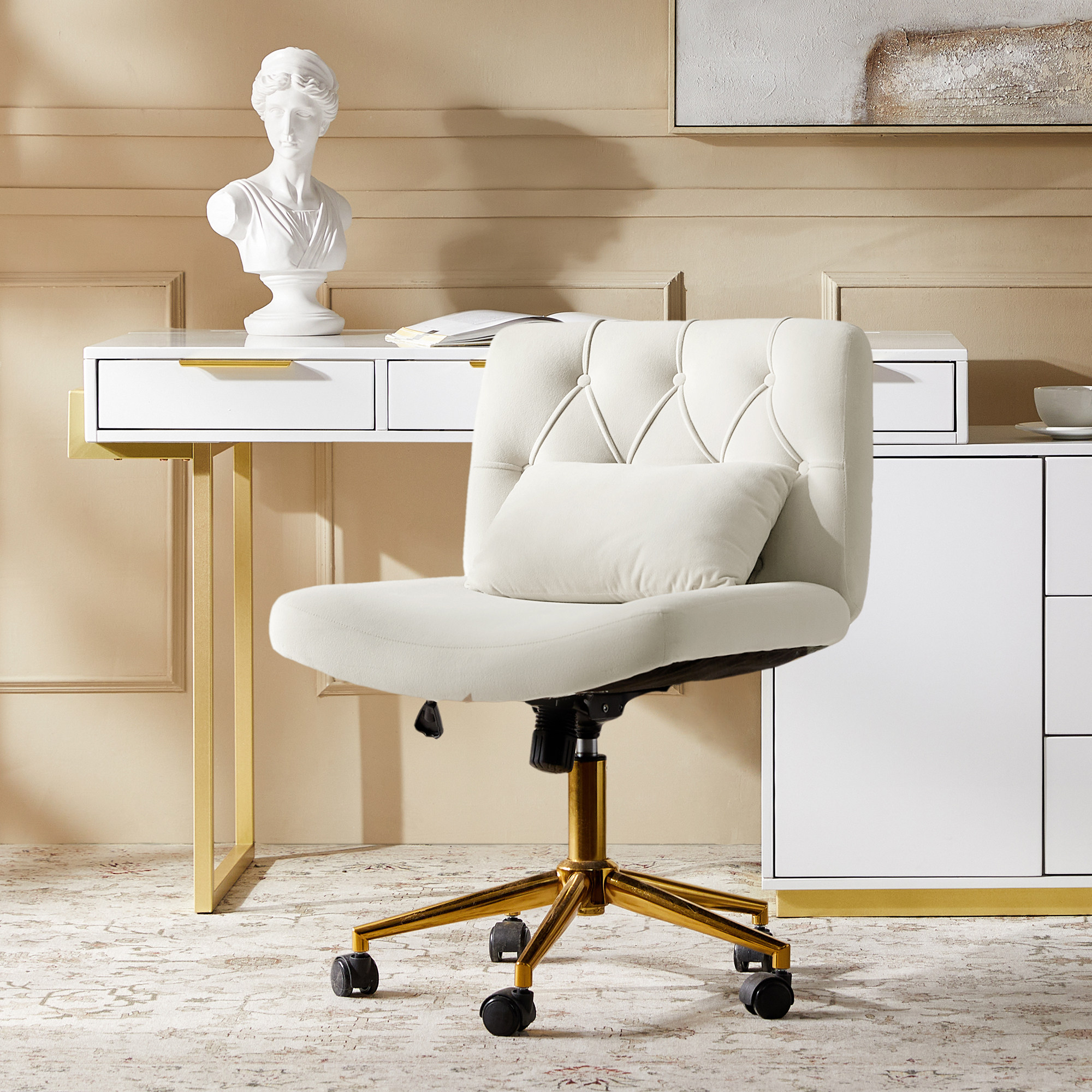 Norm Modern Flannel Adjustable Office Chair