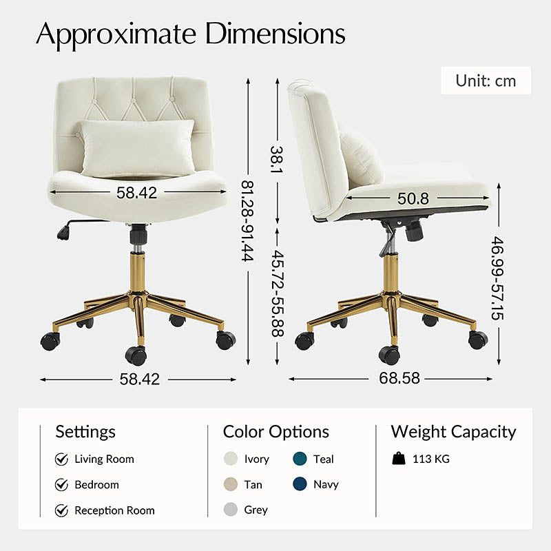Norm Modern Flannel Adjustable Office Chair