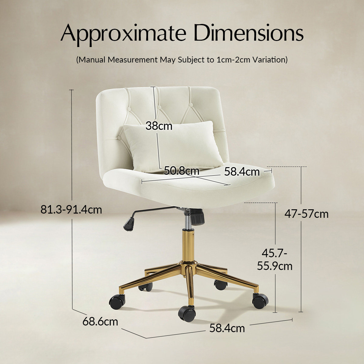 Norm Modern Flannel Adjustable Office Chair