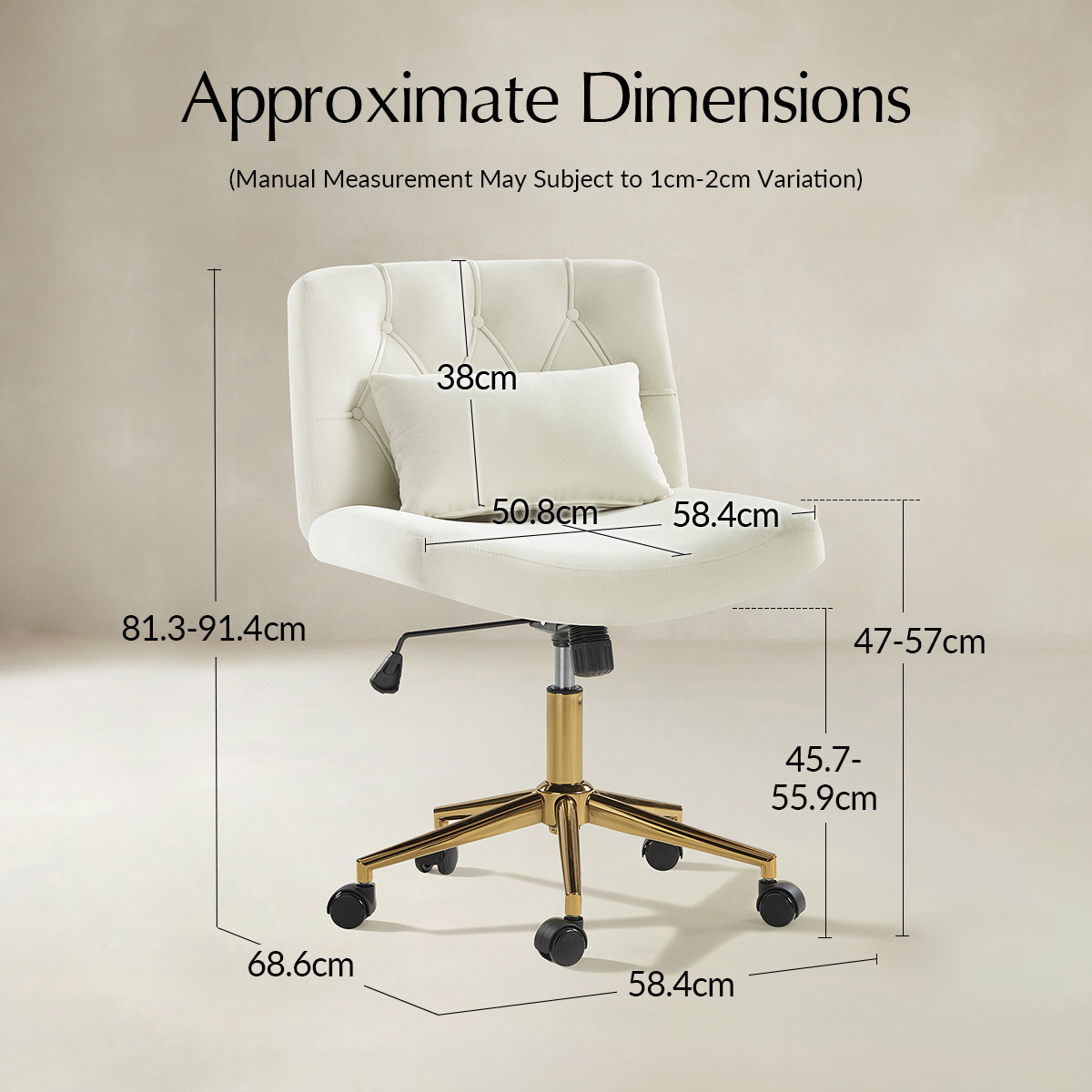 Norm Modern Flannel Adjustable Office Chair