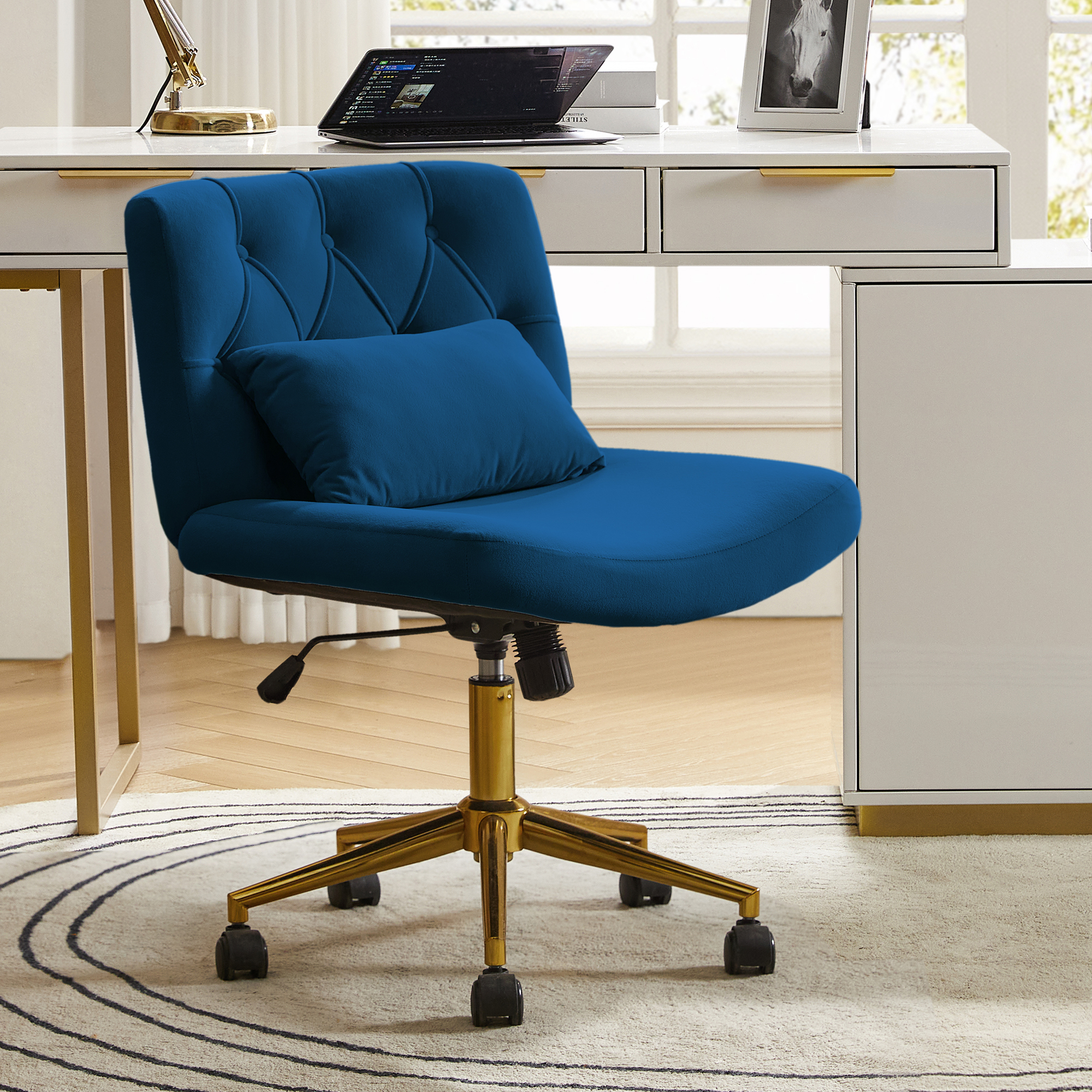 Norm Modern Flannel Adjustable Office Chair