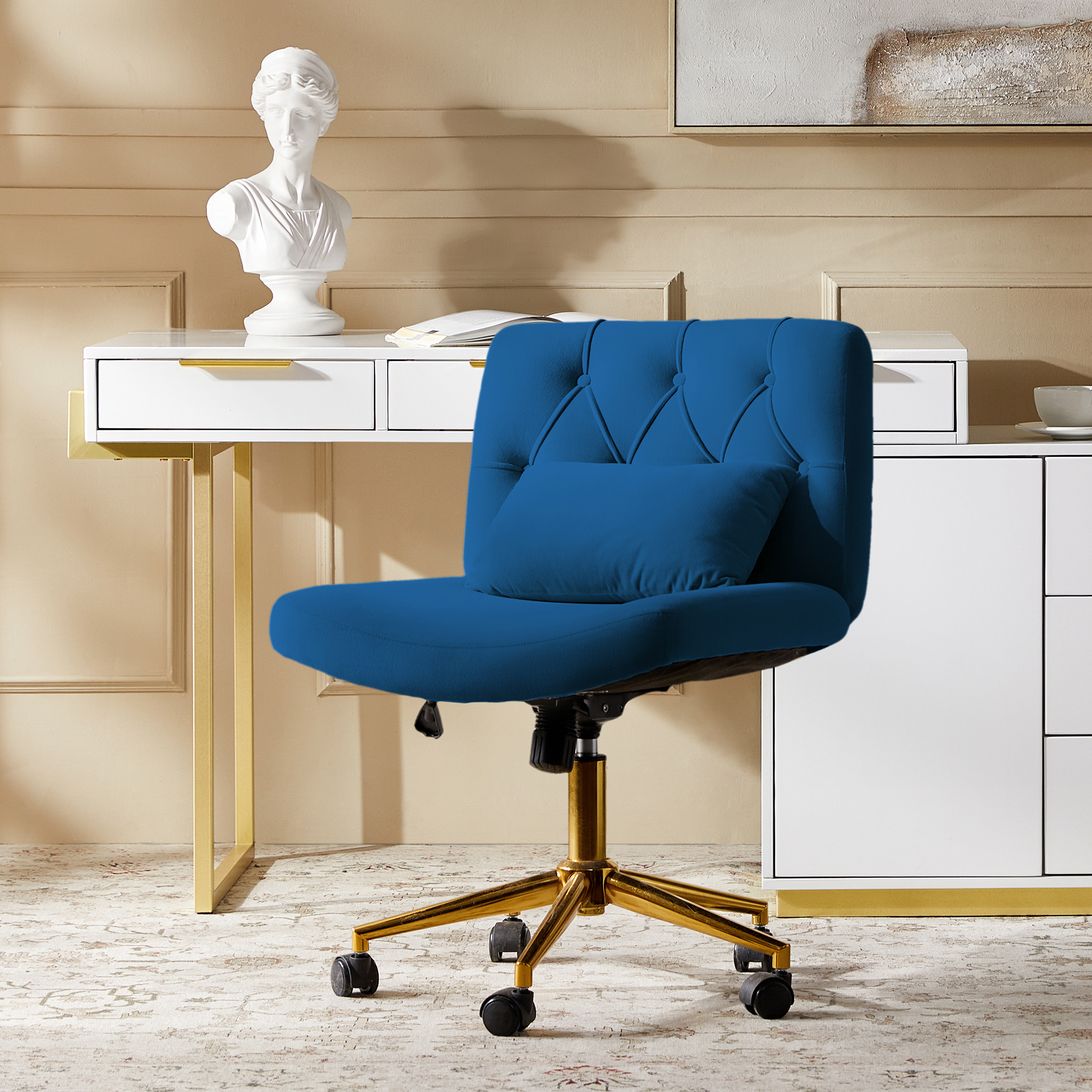 Norm Modern Flannel Adjustable Office Chair