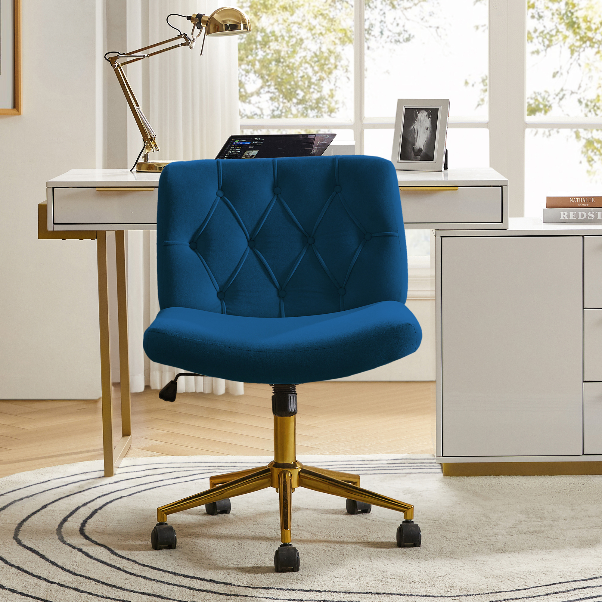 Norm Modern Flannel Adjustable Office Chair