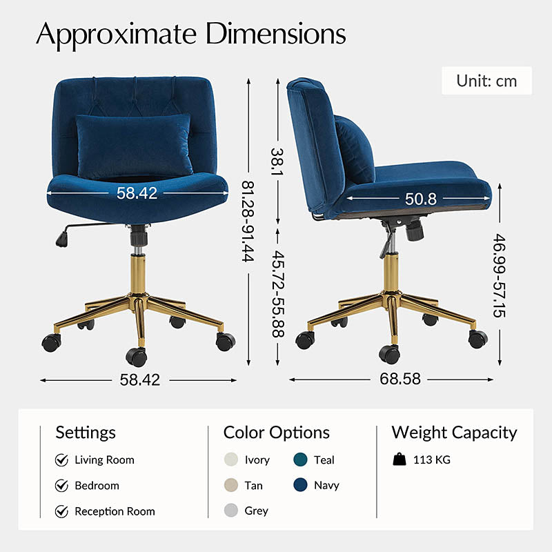 Norm Modern Flannel Adjustable Office Chair