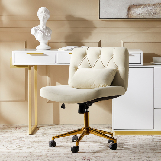 Norm Modern Flannel Adjustable Office Chair