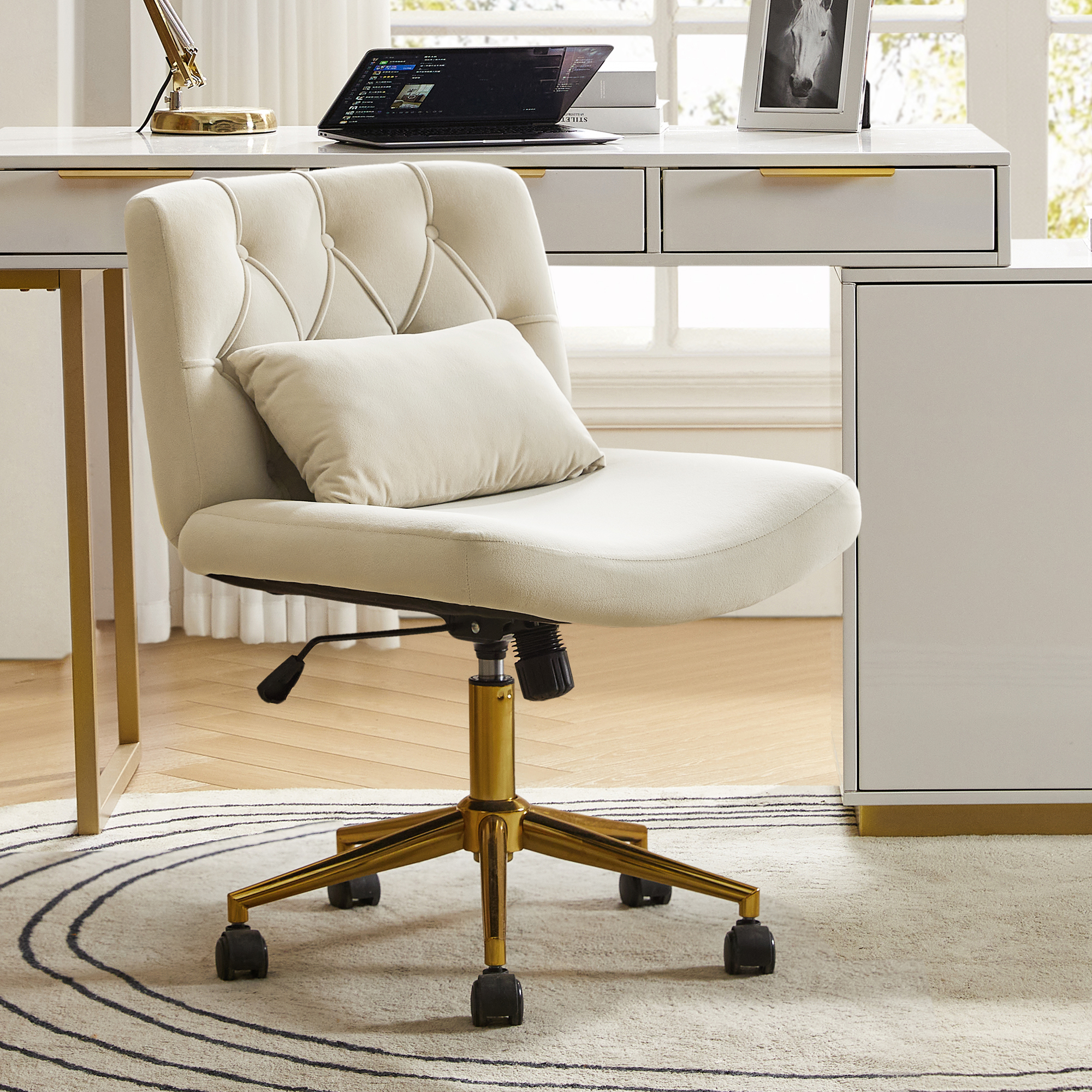 Norm Modern Flannel Adjustable Office Chair